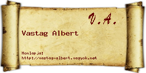 Vastag Albert névjegykártya